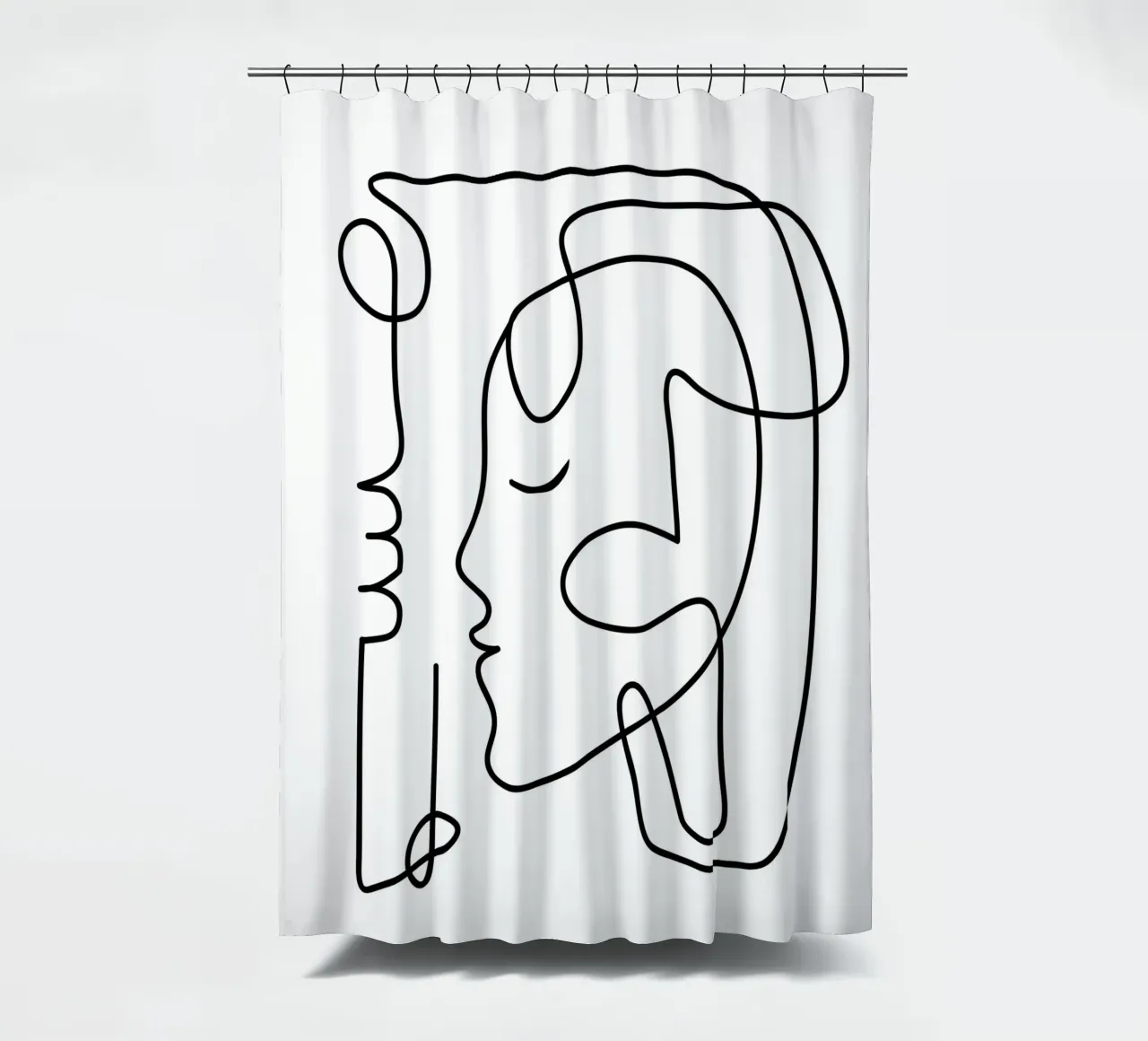One Line Portrait 3 tenda da doccia da Flow Line