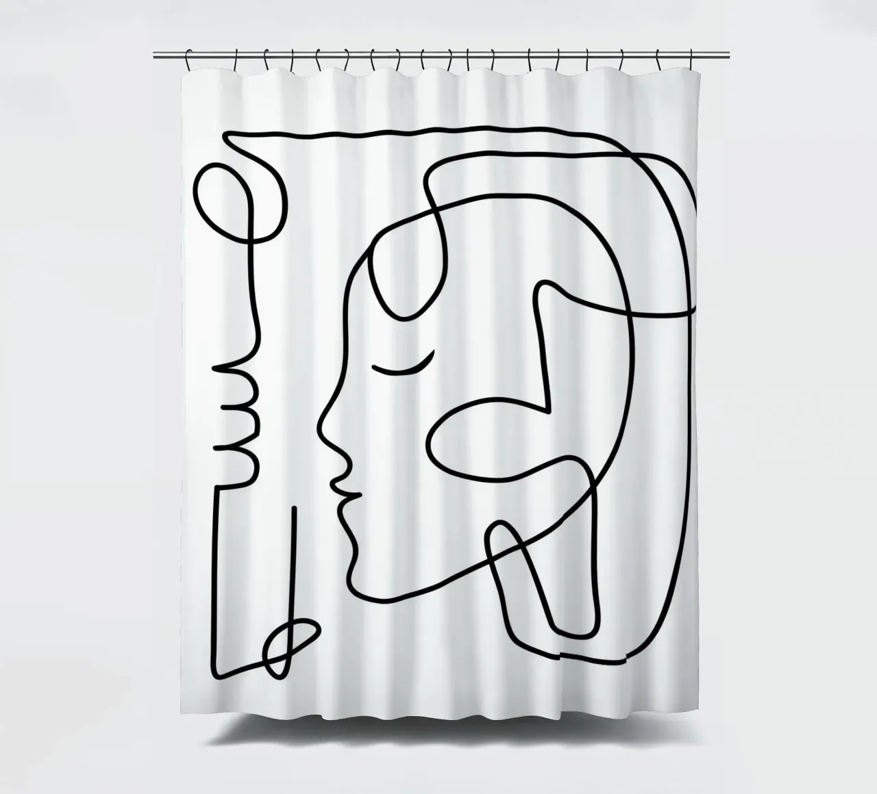 One Line Portrait 3 tenda da doccia da Flow Line