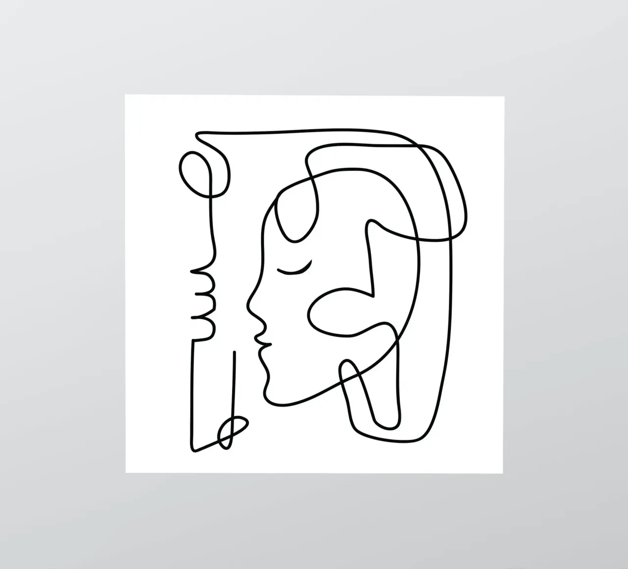 One Line Portrait 3 adesivo da Flow Line