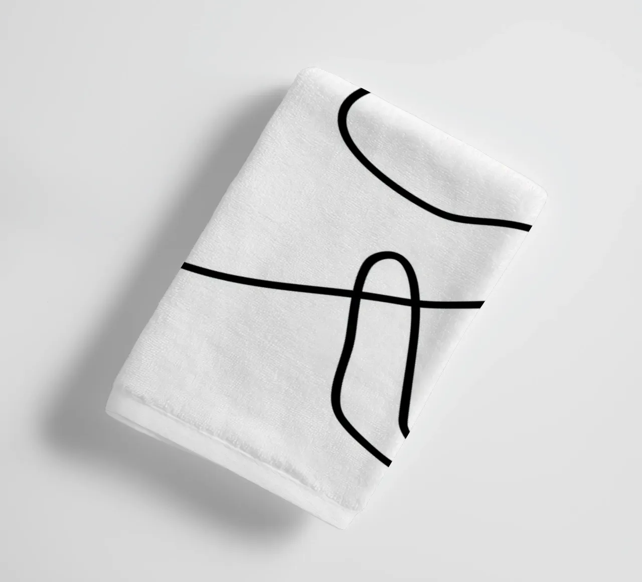 One Line Portrait 3 asciugamano da bagno da Flow Line