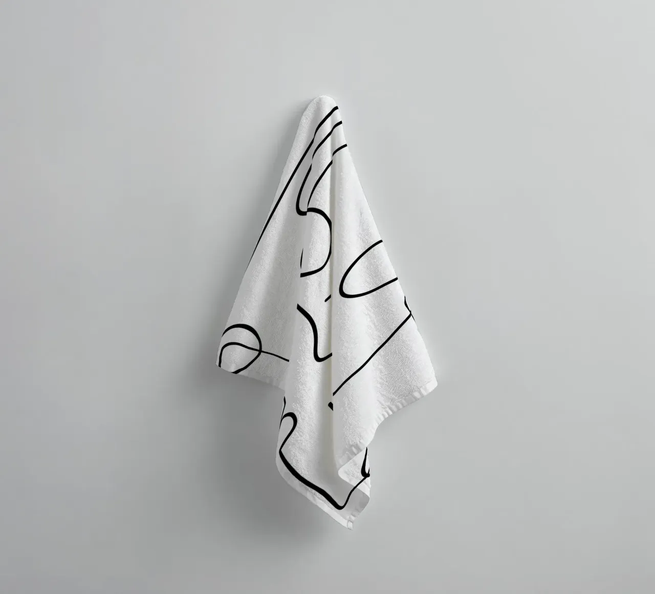 One Line Portrait 3 asciugamano da bagno da Flow Line