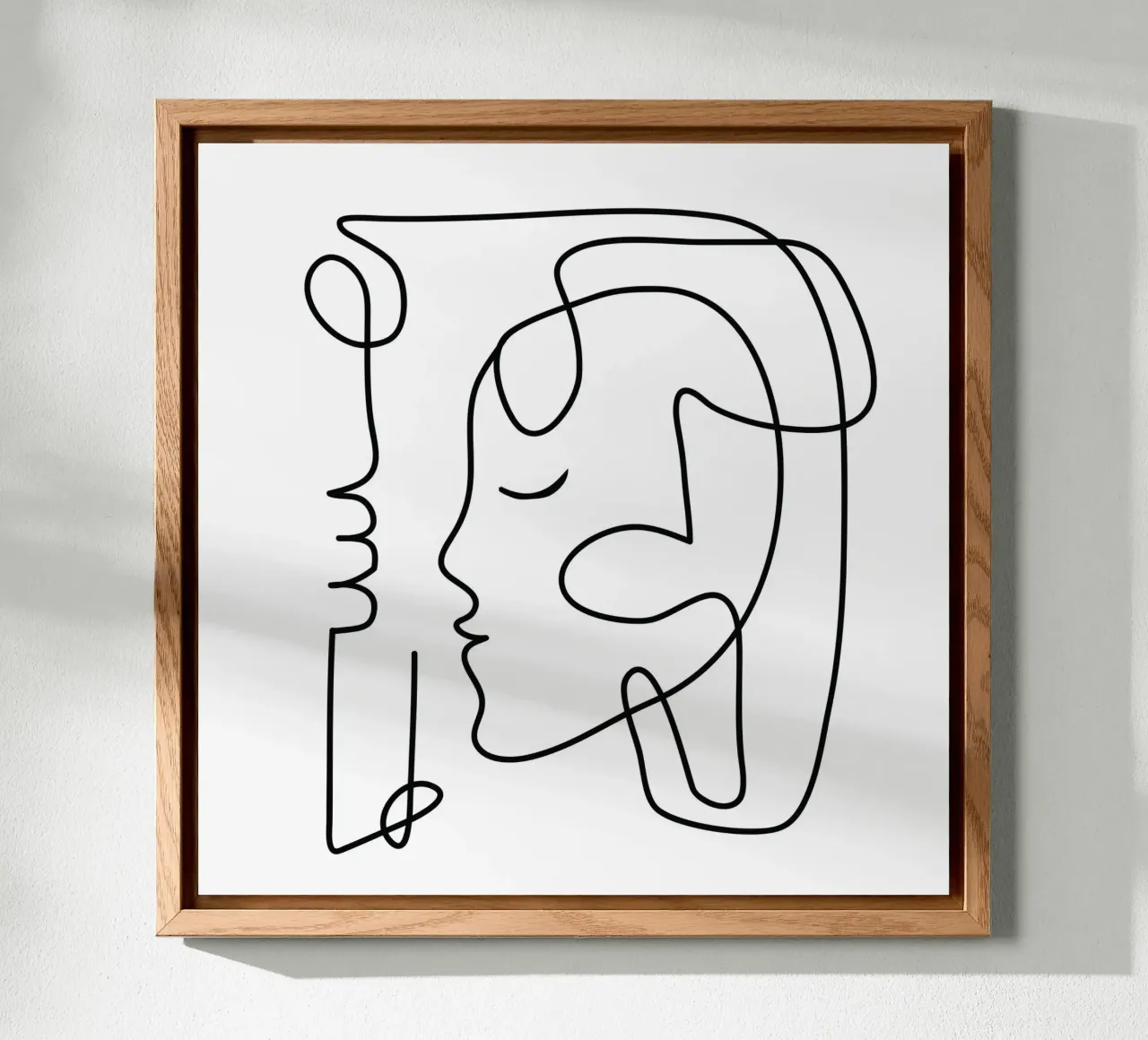 One Line Portrait 3 alluminio dibond da Flow Line