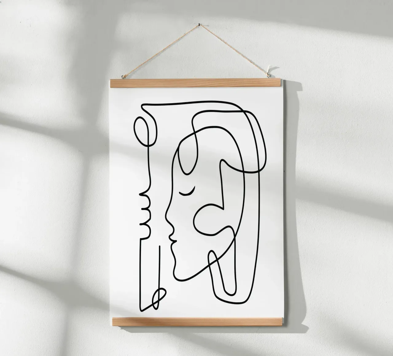 One Line Portrait 3 carta hahnemühle da Flow Line
