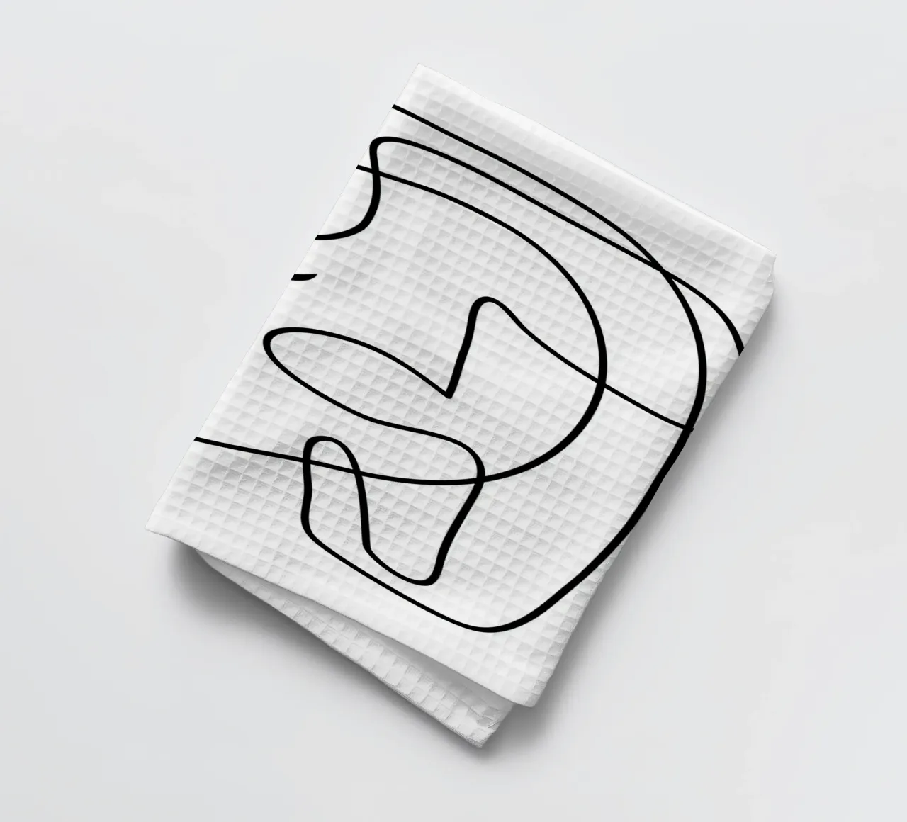 One Line Portrait 3 canovaccio da cucina da Flow Line