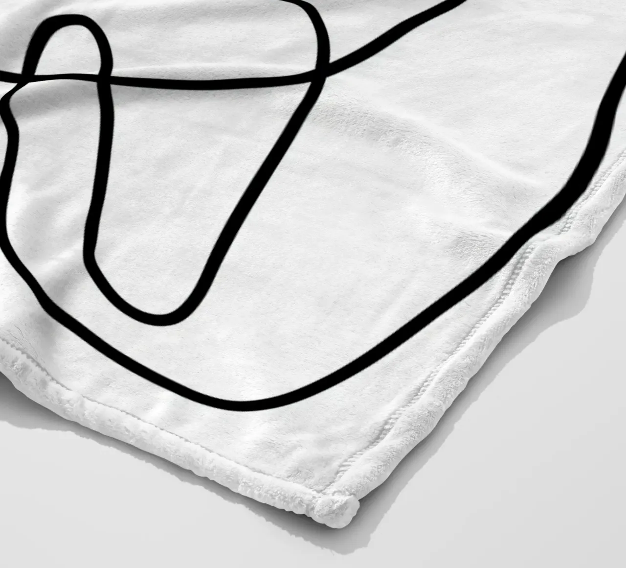 One Line Portrait 3 coperta in pile da Flow Line