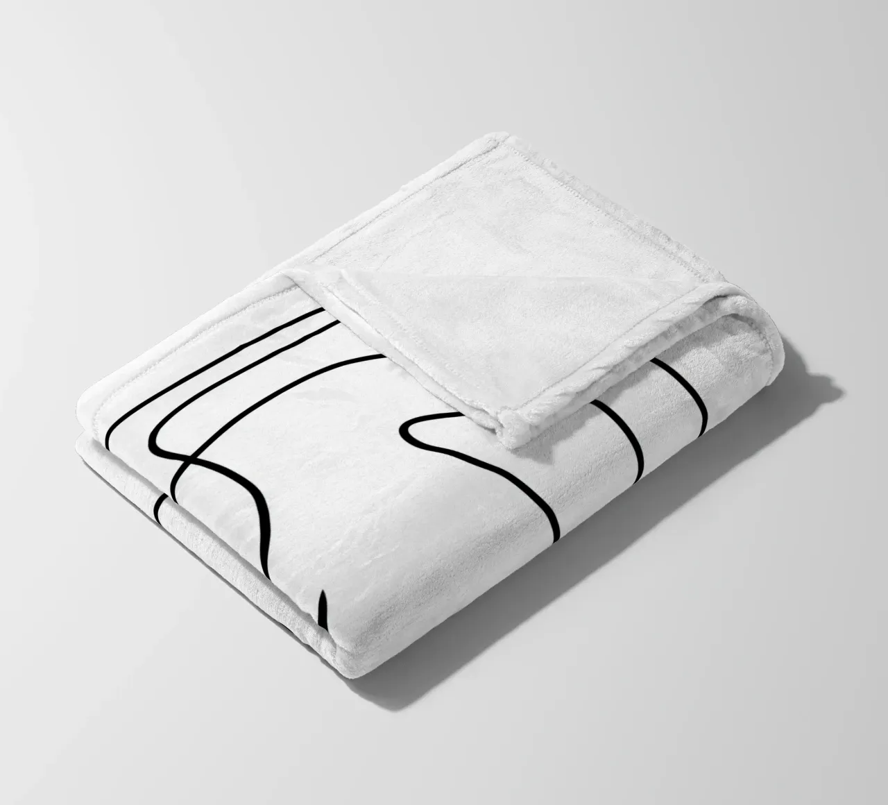 One Line Portrait 3 coperta in pile da Flow Line
