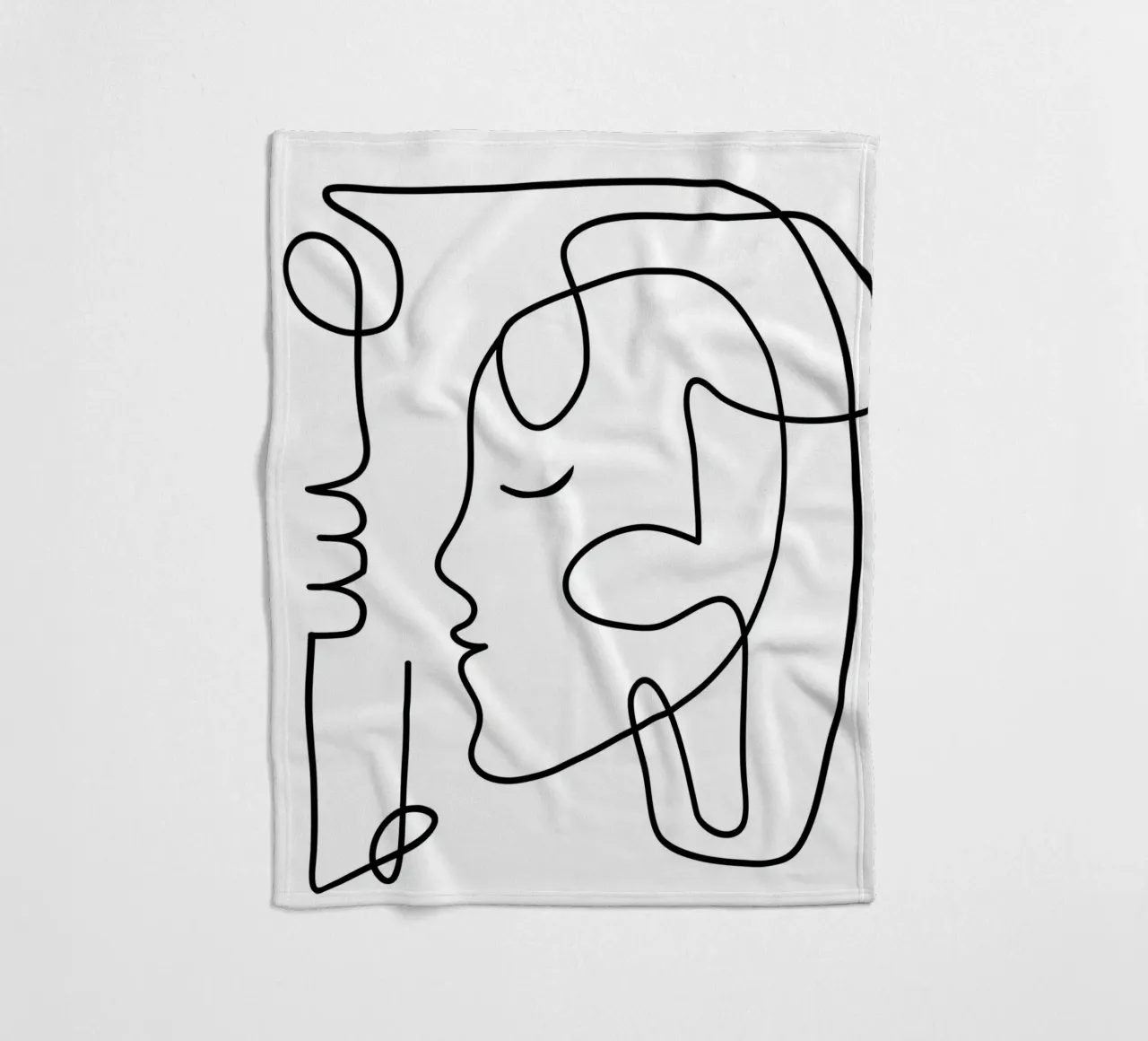 One Line Portrait 3 coperta in pile da Flow Line