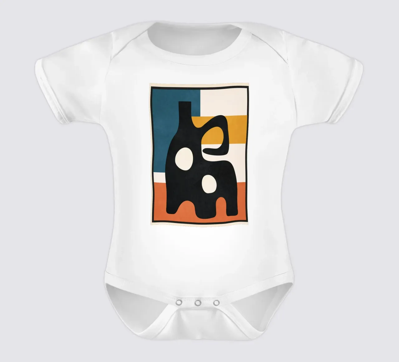 Abstract Art Vase 3 body neonato maniche corte da Flow Line