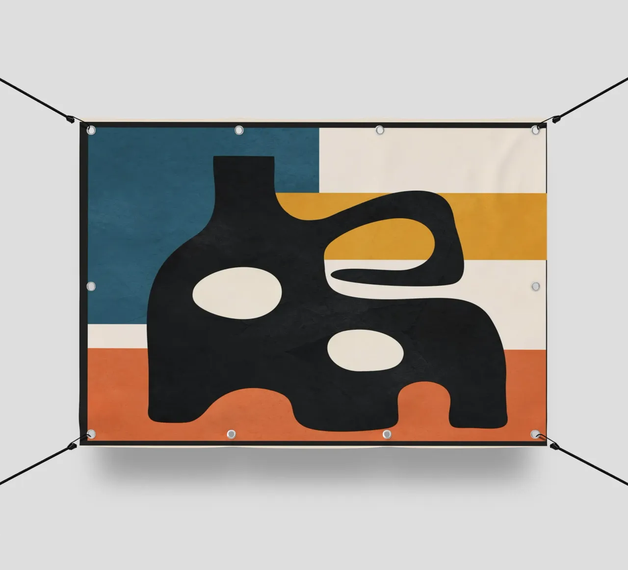 Abstract Art Vase 3 telo in pvc da Flow Line