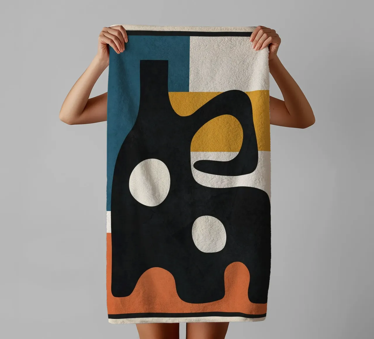 Abstract Art Vase 3 asciugamano da bagno da Flow Line