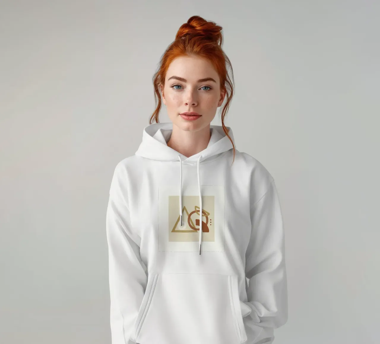 Minimal Geometric Shapes I felpa con cappuccio da Flow Line