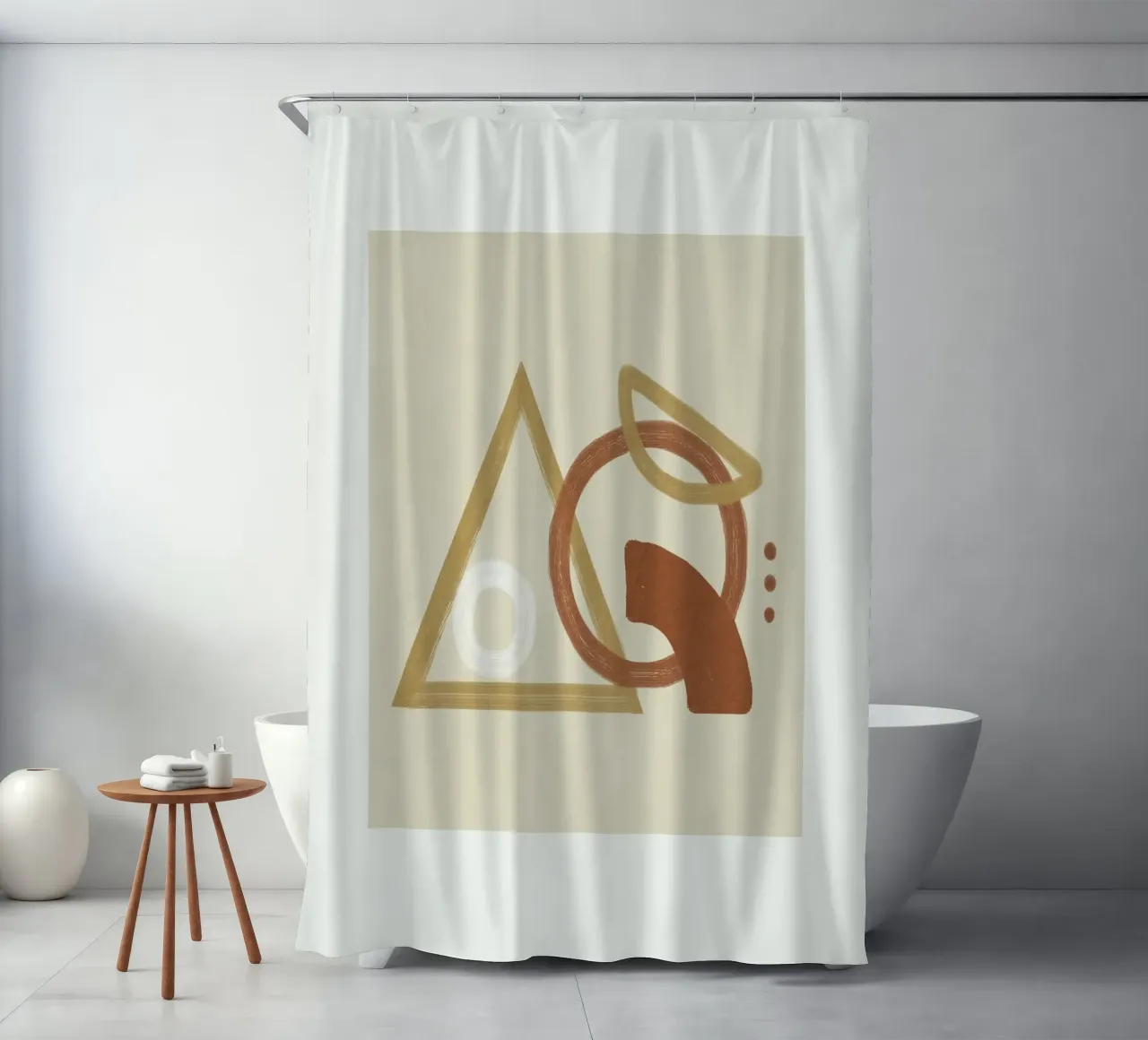 Minimal Geometric Shapes I Duschvorhang von Flow Line