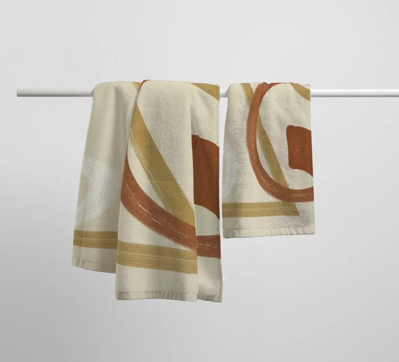 Minimal Geometric Shapes I Handtuch von Flow Line