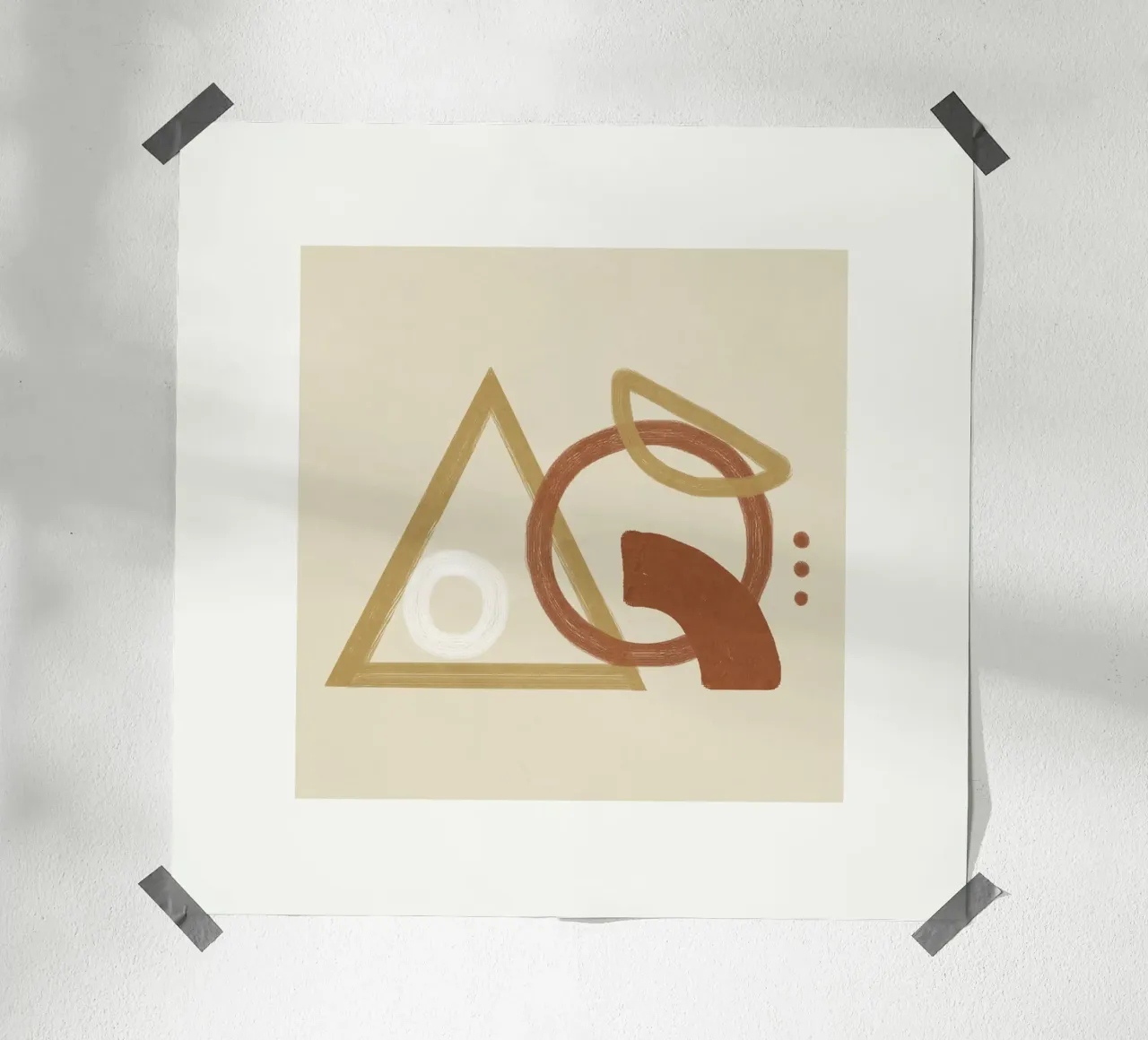 Minimal Geometric Shapes I carta hahnemühle da Flow Line