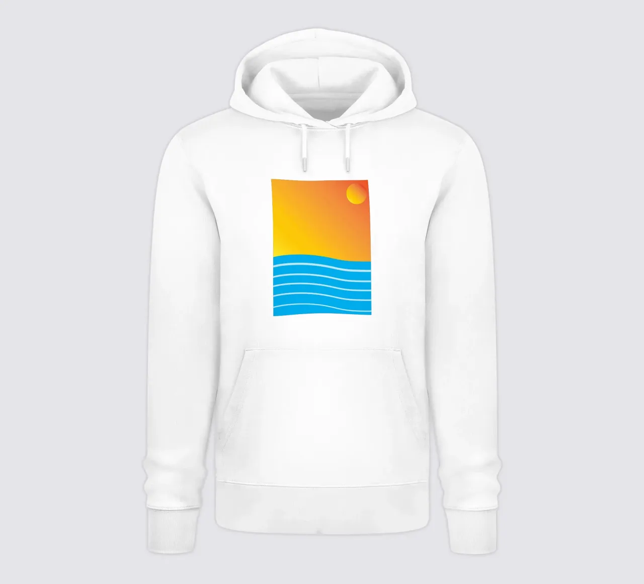 mar y sol vector color sudadera con capucha de Plumpz