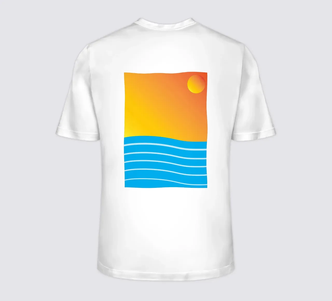 mare e sole colore vettoriale t-shirt da Plumpz
