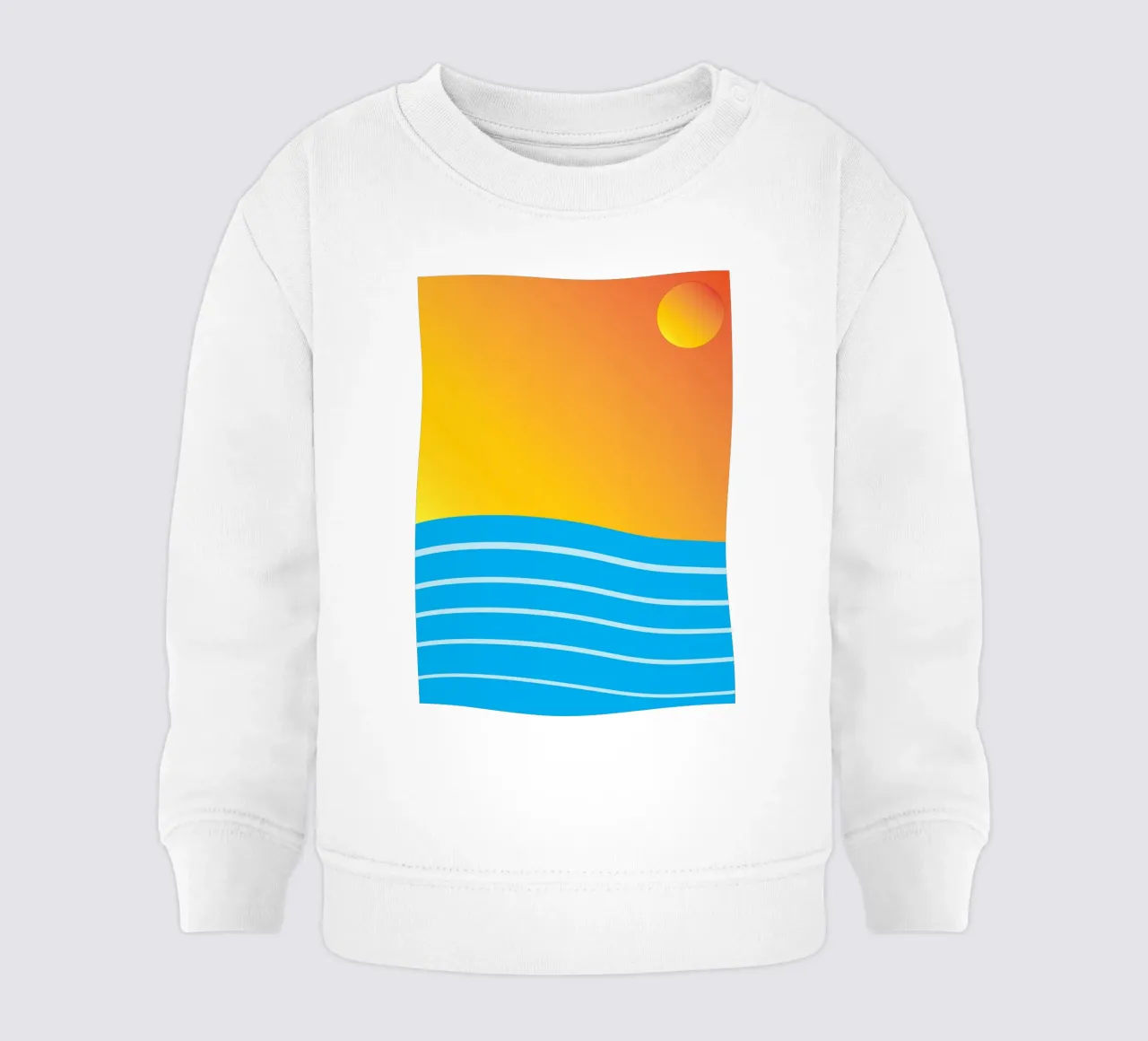 mare e sole colore vettoriale felpa neonato da Plumpz