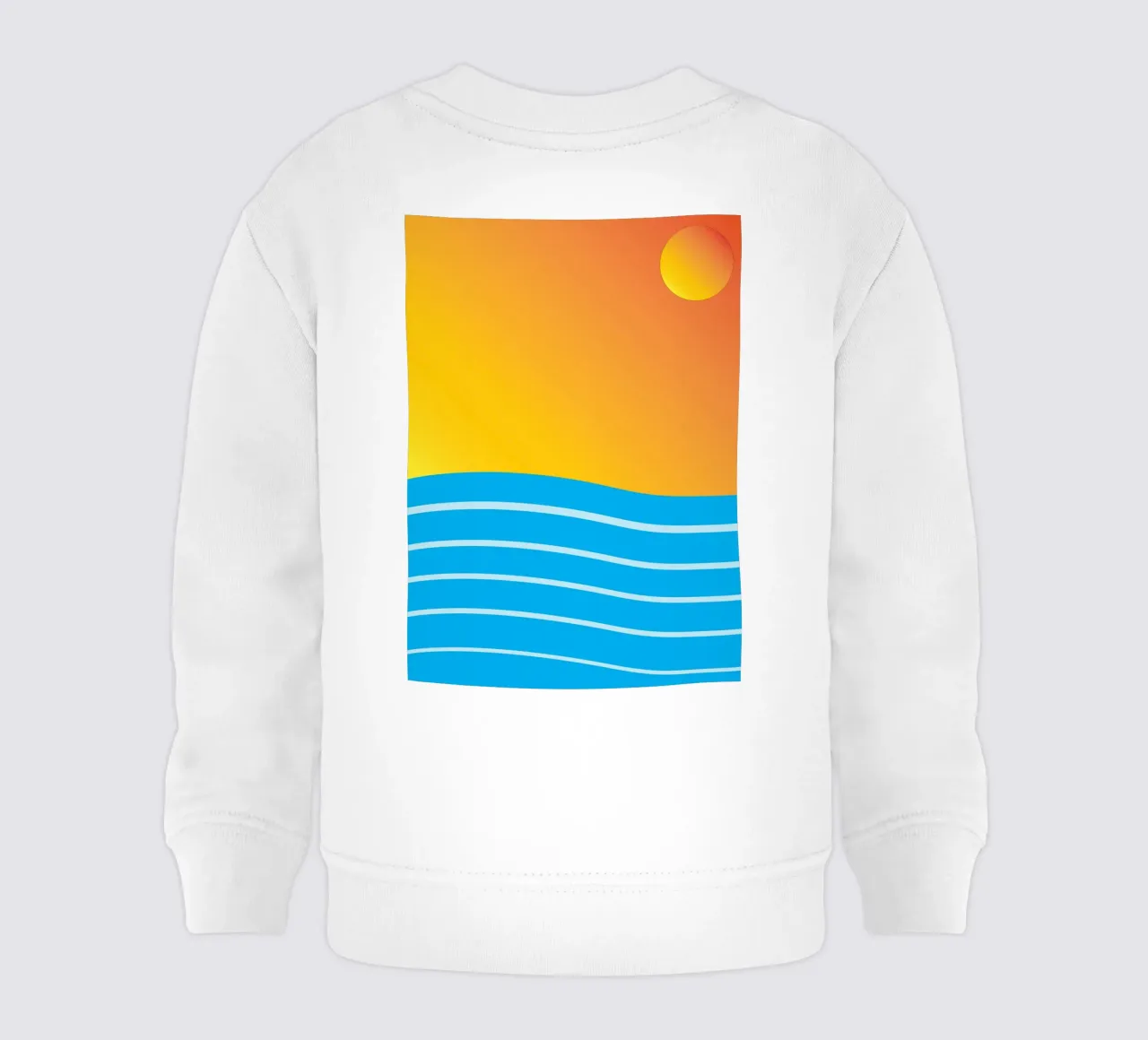 mare e sole colore vettoriale felpa neonato da Plumpz