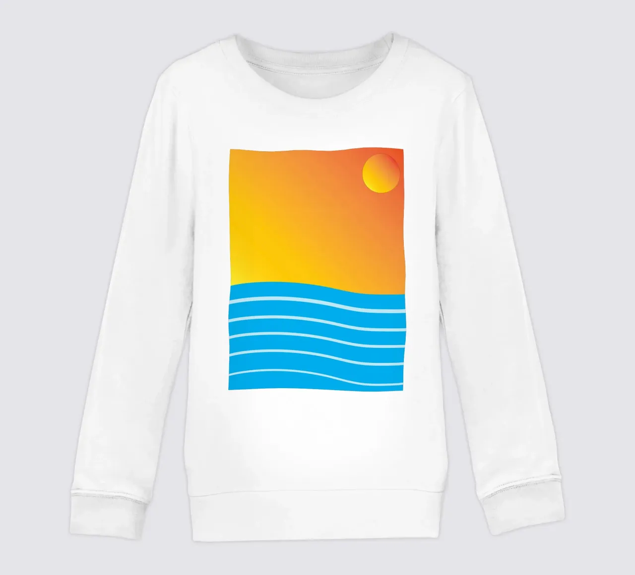 mare e sole colore vettoriale felpa bambino da Plumpz