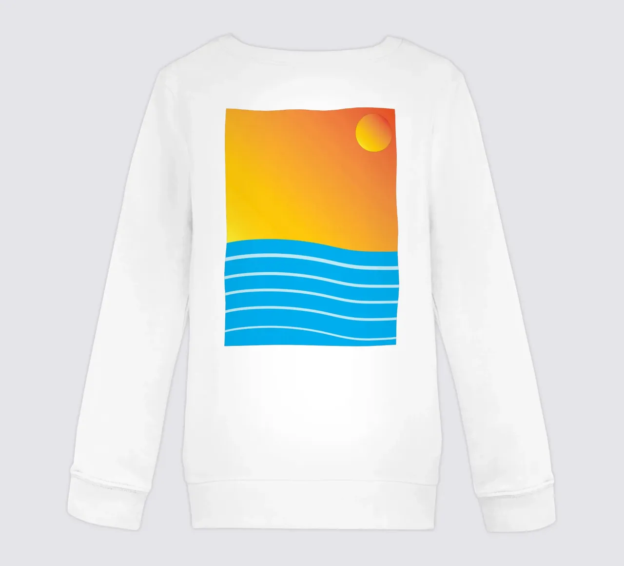 mare e sole colore vettoriale felpa bambino da Plumpz