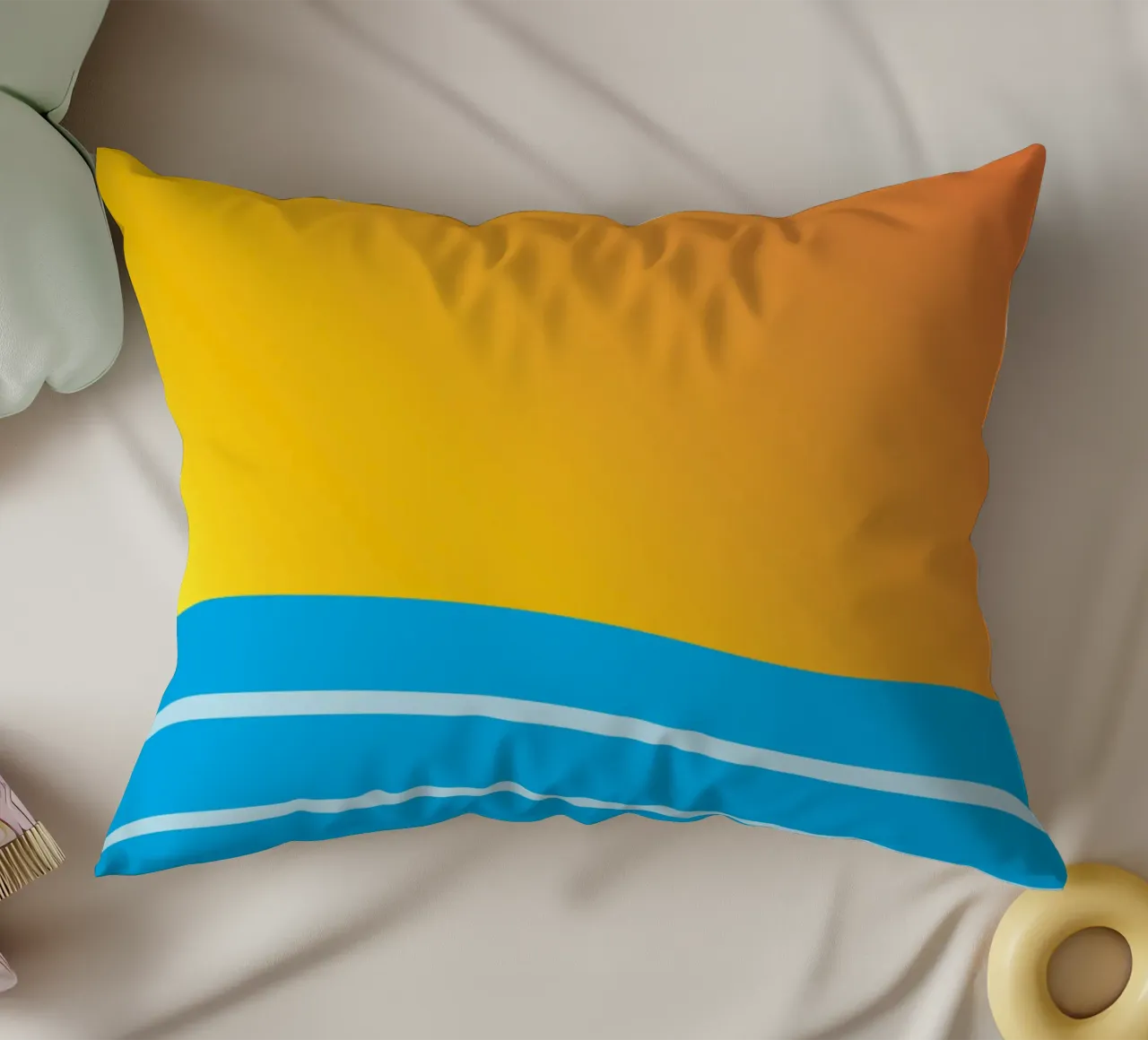 mare e sole colore vettoriale cuscino da Plumpz