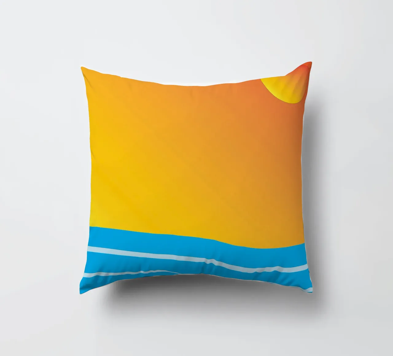 mare e sole colore vettoriale cuscino da Plumpz