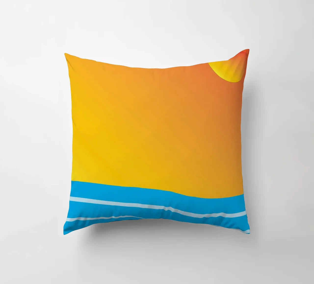 mare e sole colore vettoriale cuscino da Plumpz