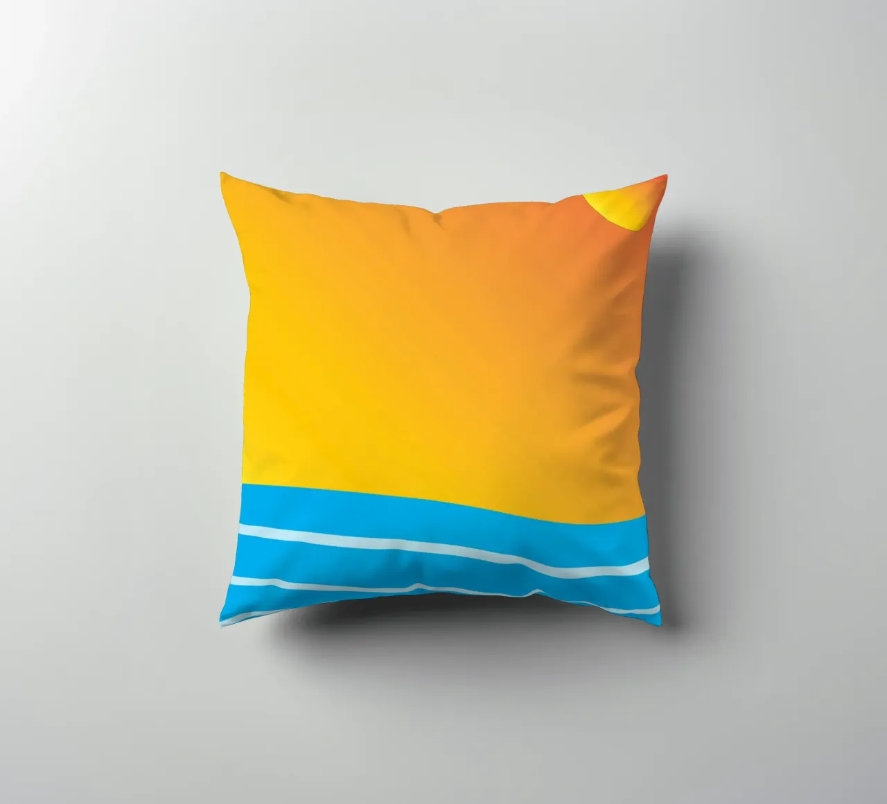 mare e sole colore vettoriale cuscino da Plumpz