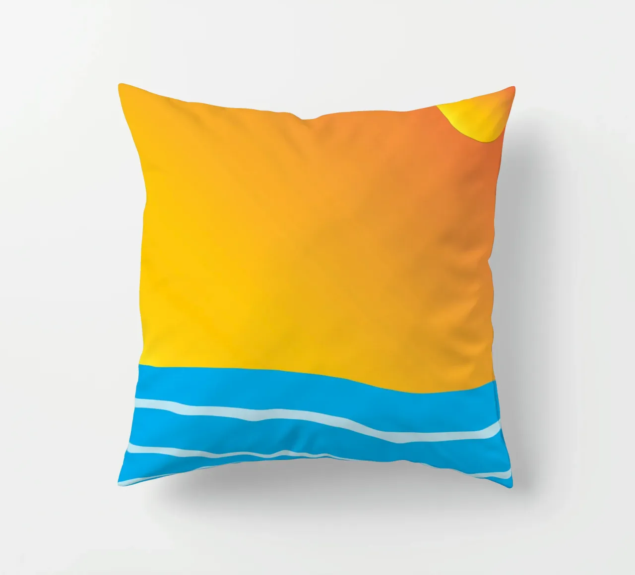 mare e sole colore vettoriale cuscino da Plumpz