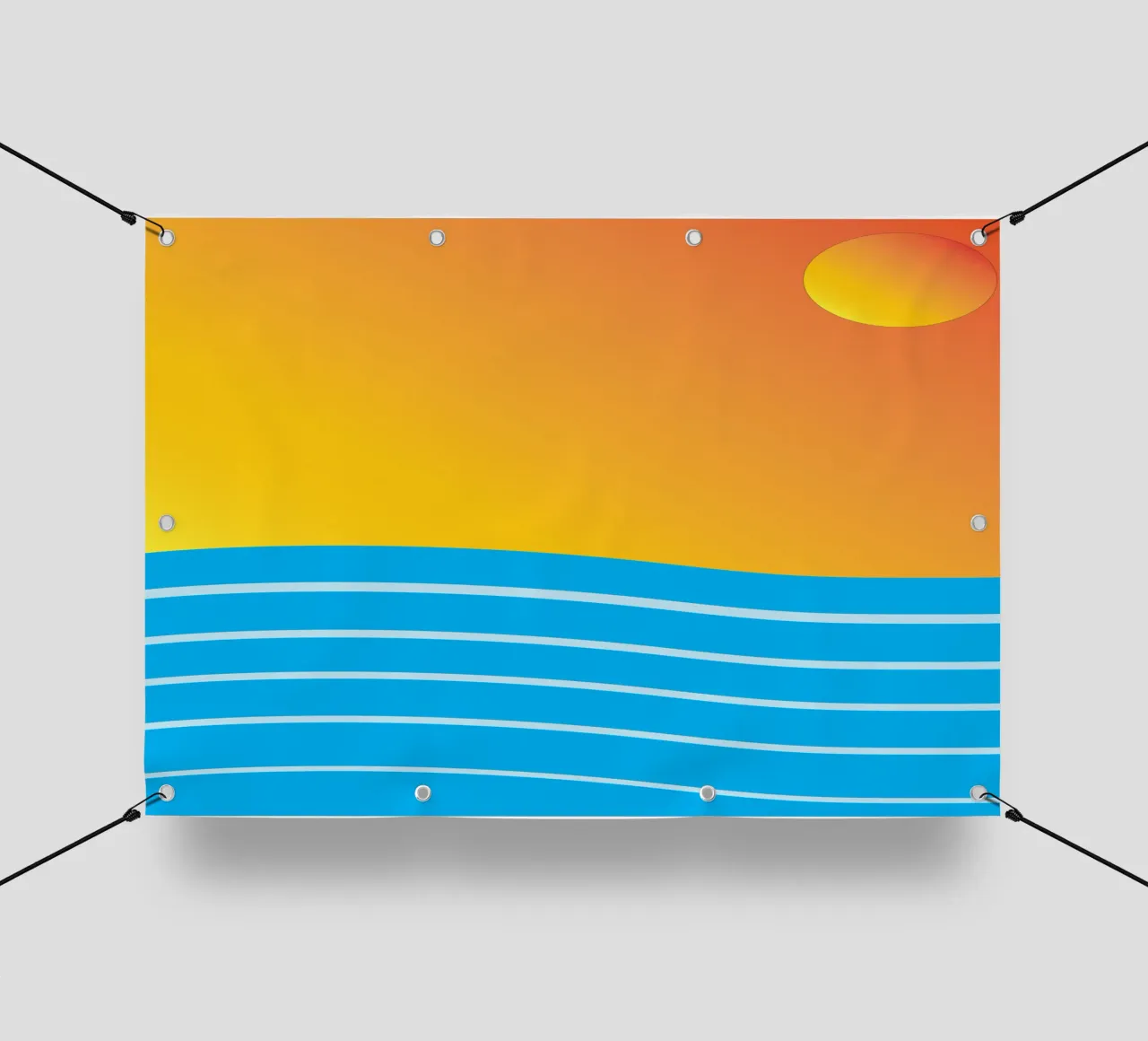 mare e sole colore vettoriale telo in pvc da Plumpz