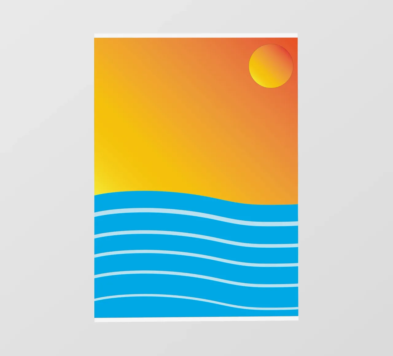 mare e sole colore vettoriale telo in pvc da Plumpz