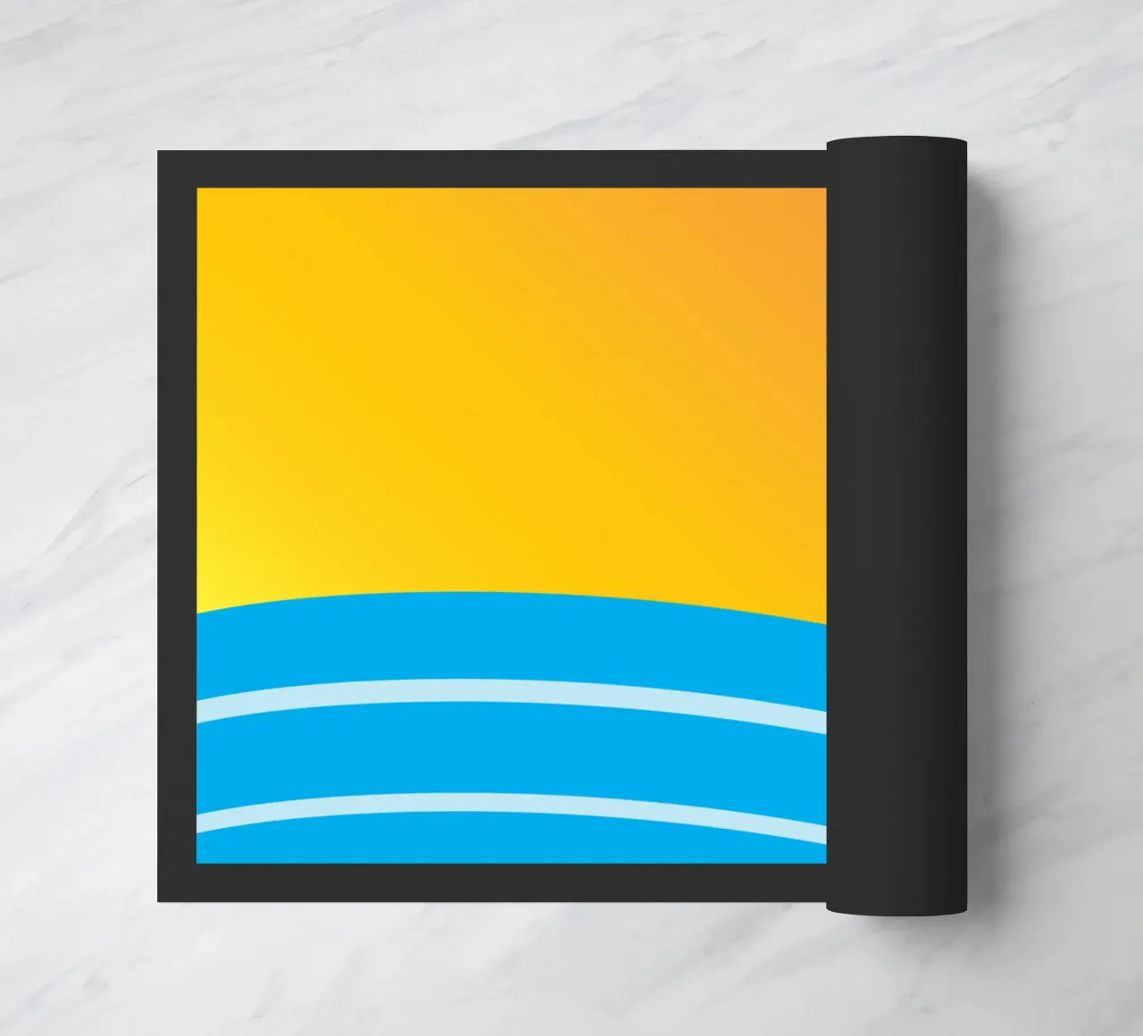 mare e sole colore vettoriale zerbino da Plumpz