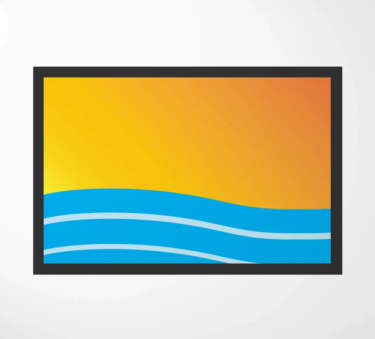 mare e sole colore vettoriale zerbino da Plumpz