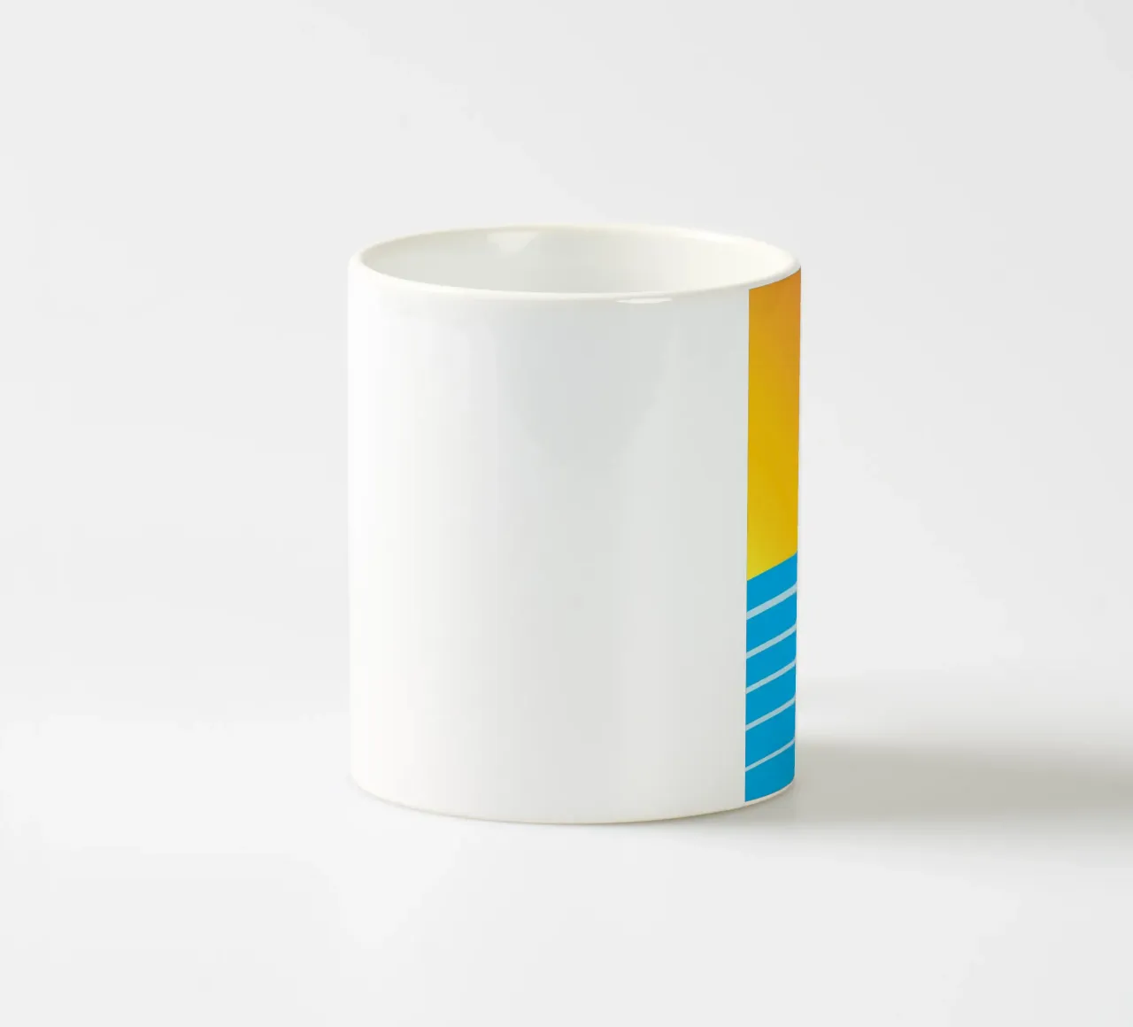 mare e sole colore vettoriale tazza in ceramica da Plumpz
