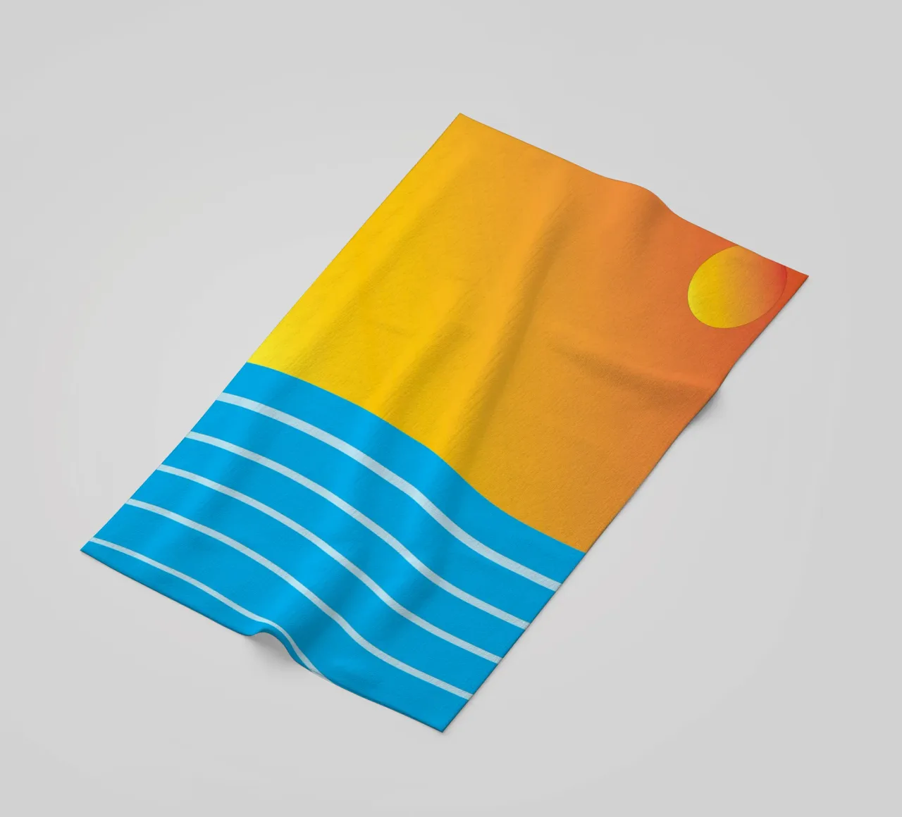 mare e sole colore vettoriale telo mare da Plumpz