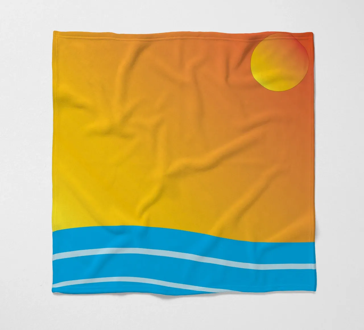 mare e sole colore vettoriale coperta in pile da Plumpz