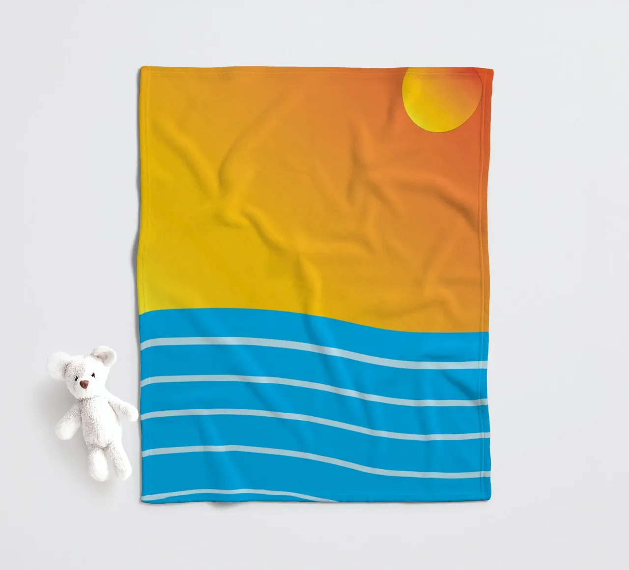 mare e sole colore vettoriale coperta in pile da Plumpz