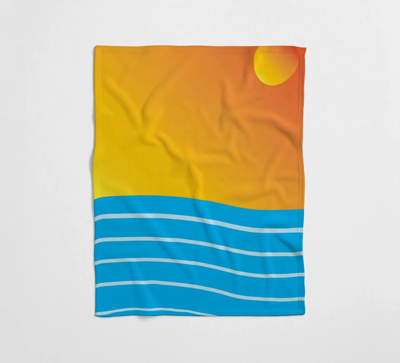 mare e sole colore vettoriale coperta in pile da Plumpz