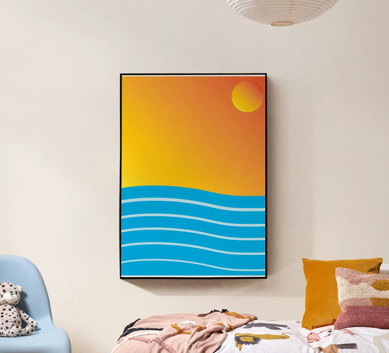 mare e sole colore vettoriale plexiglass da Plumpz