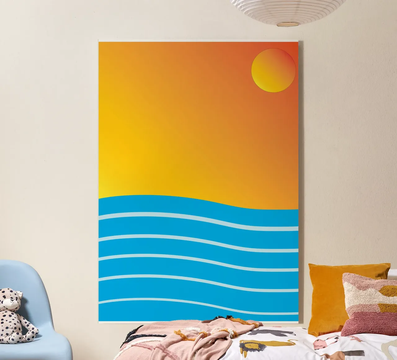 mare e sole colore vettoriale plexiglass da Plumpz