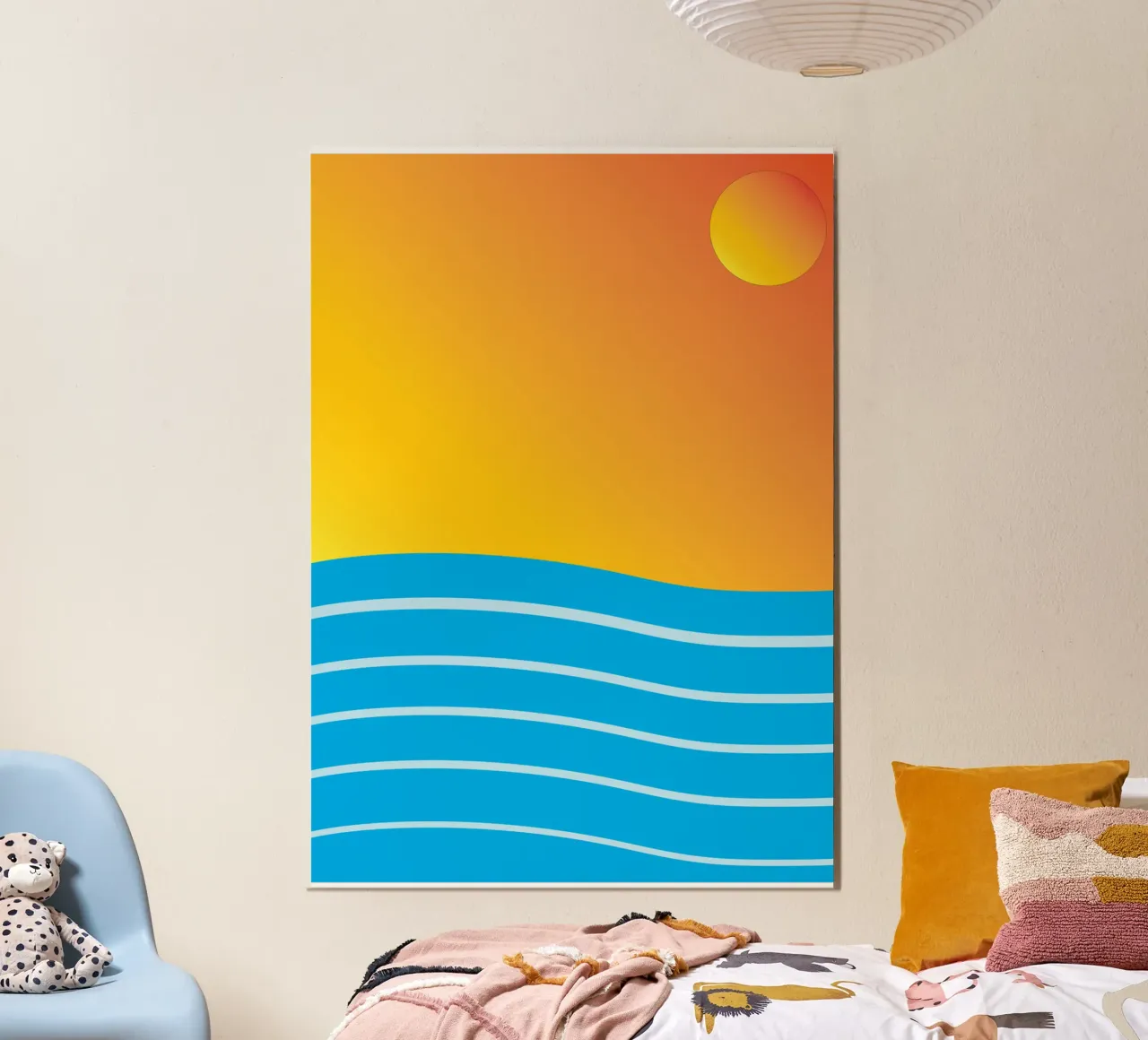 mare e sole colore vettoriale alluminio dibond da Plumpz