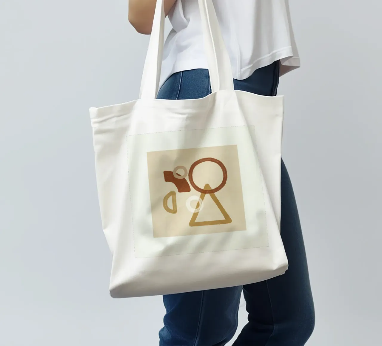 Minimal Geometric Shapes II borsa in juta da Flow Line