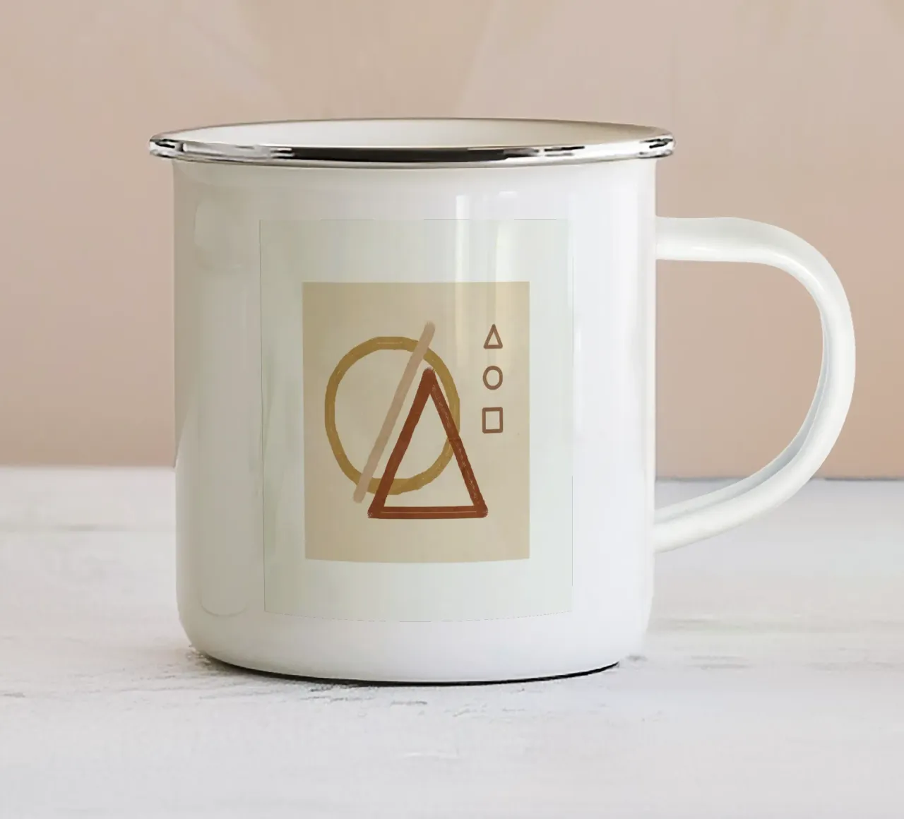 Minimal Geometric Shapes III tazza in smalto da Flow Line