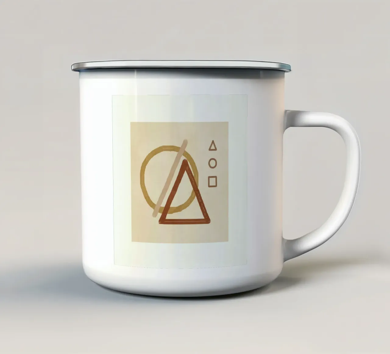 Minimal Geometric Shapes III tazza in smalto da Flow Line