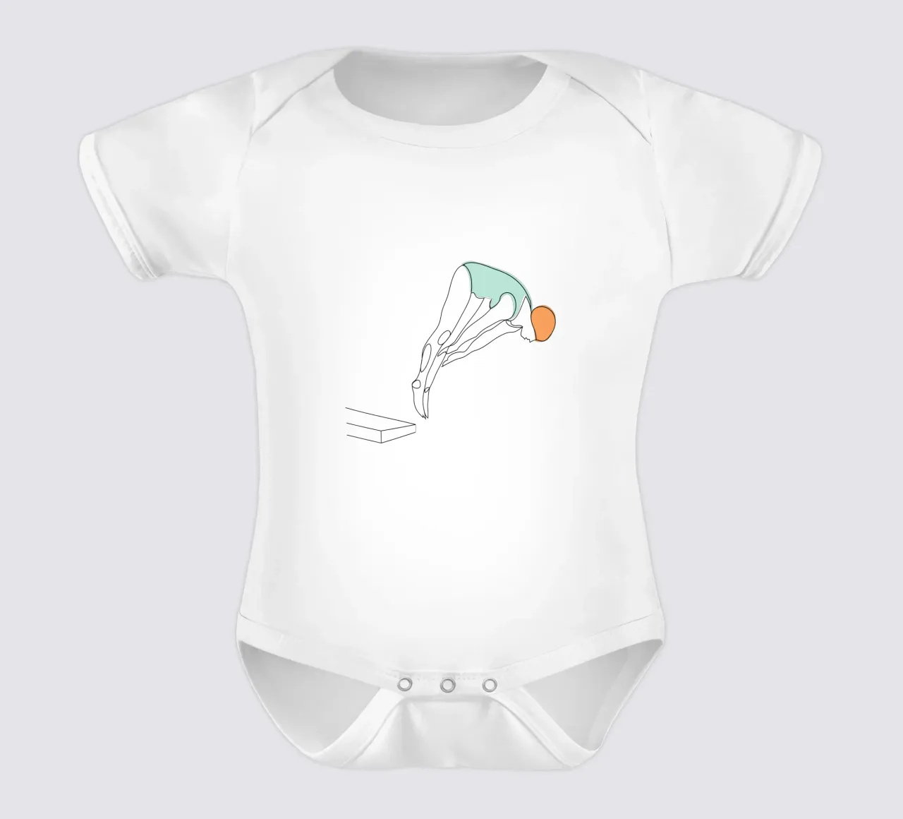 Fabulous dive short-sleeve baby romper by LaylaOzFun