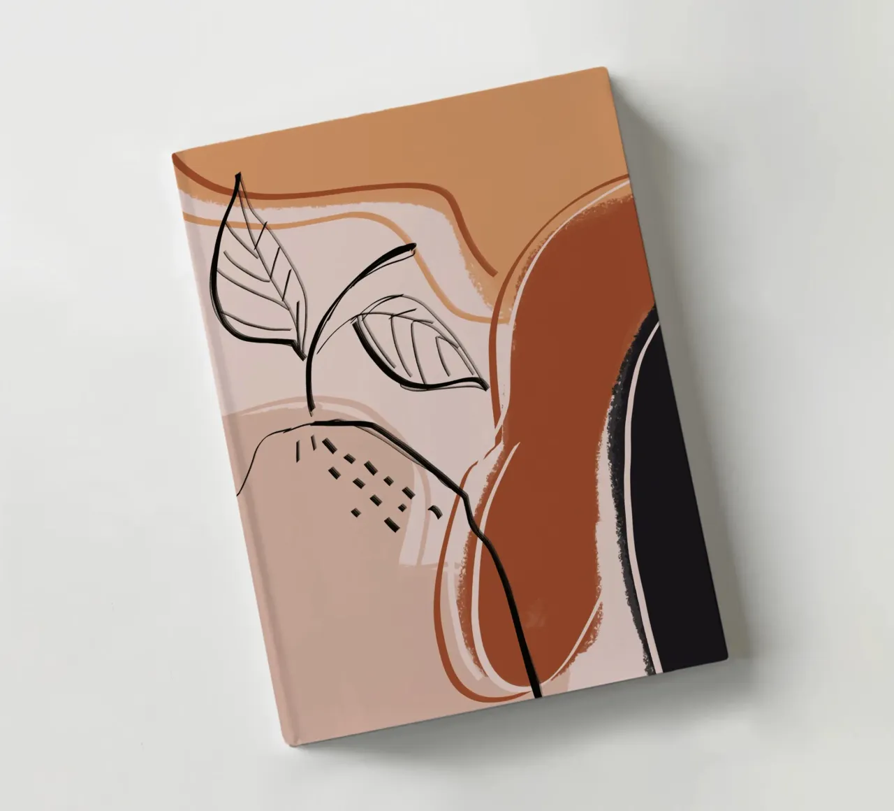 Earth tone abstract var 3 notebook by Little Dean