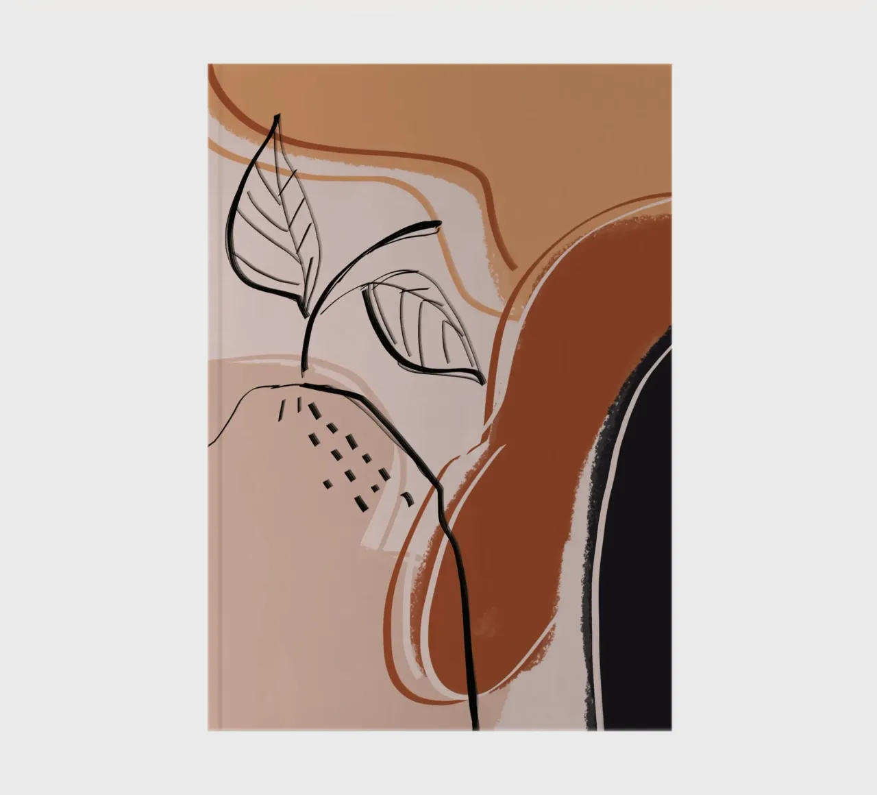 Earth tone abstract var 3 notebook by Little Dean