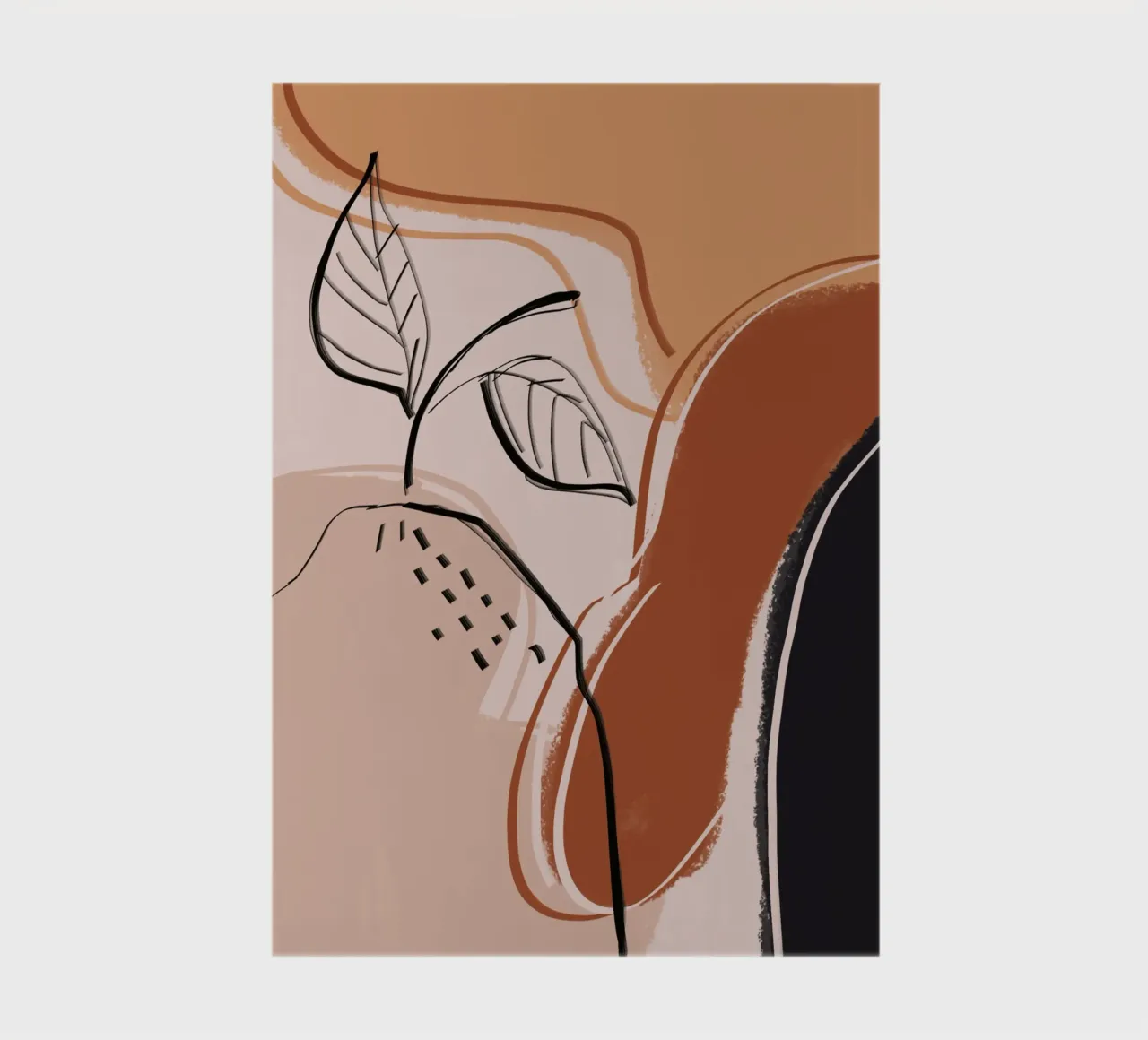 Earth tone abstract var 3 notebook by Little Dean
