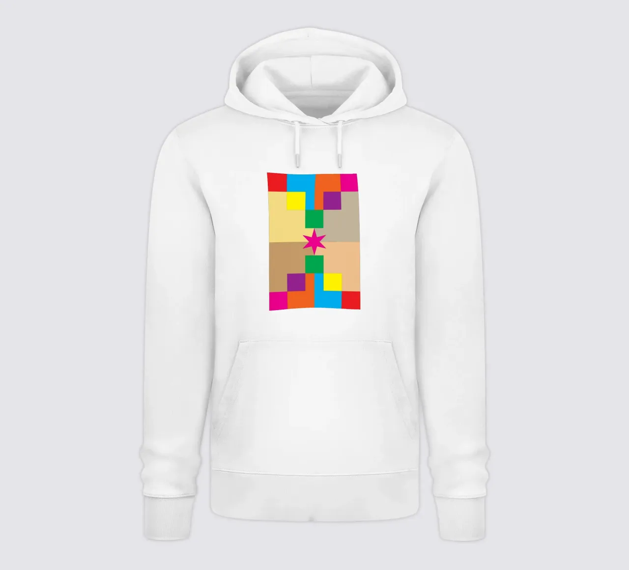 stella quadrata colore felpa con cappuccio da Plumpz