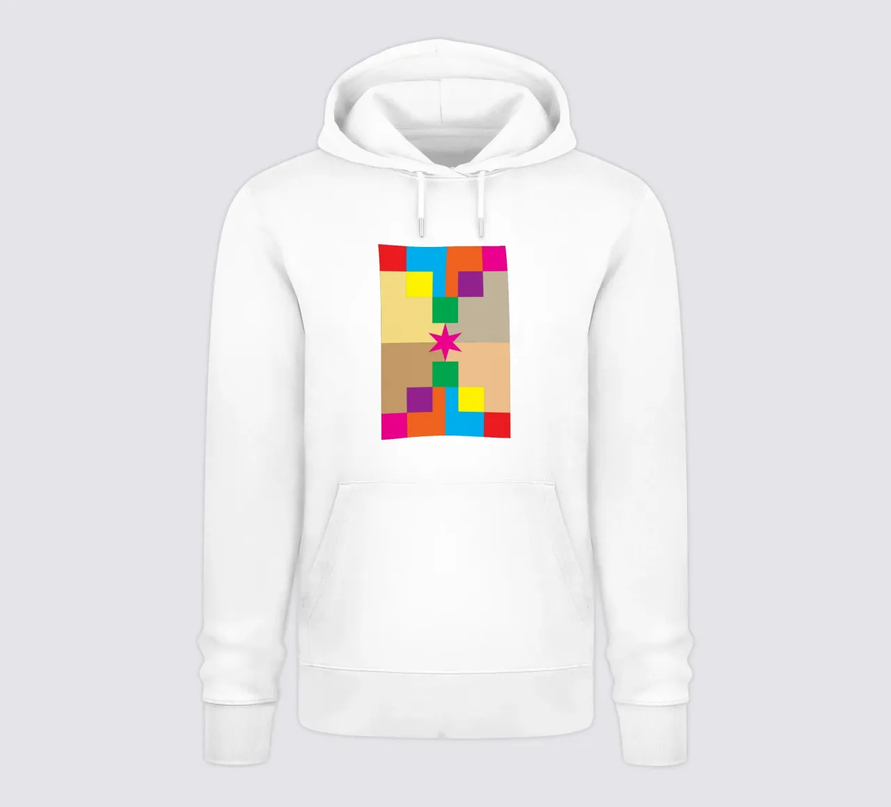 stella quadrata colore felpa con cappuccio da Plumpz